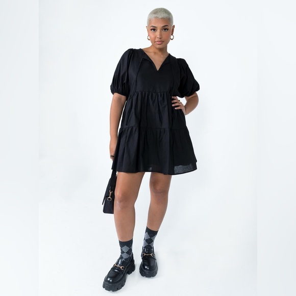 Princess Polly Braxton Mini Dress in Black Size 12 New with tag - Picture 3 of 4